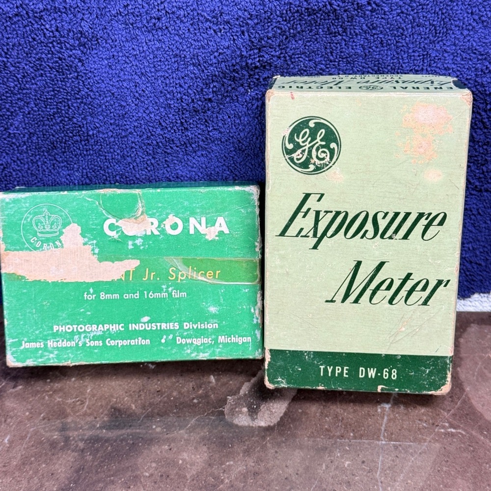 General Electric Exposure Meter DW-68 & Corona Film Splicer Vintage Photography
